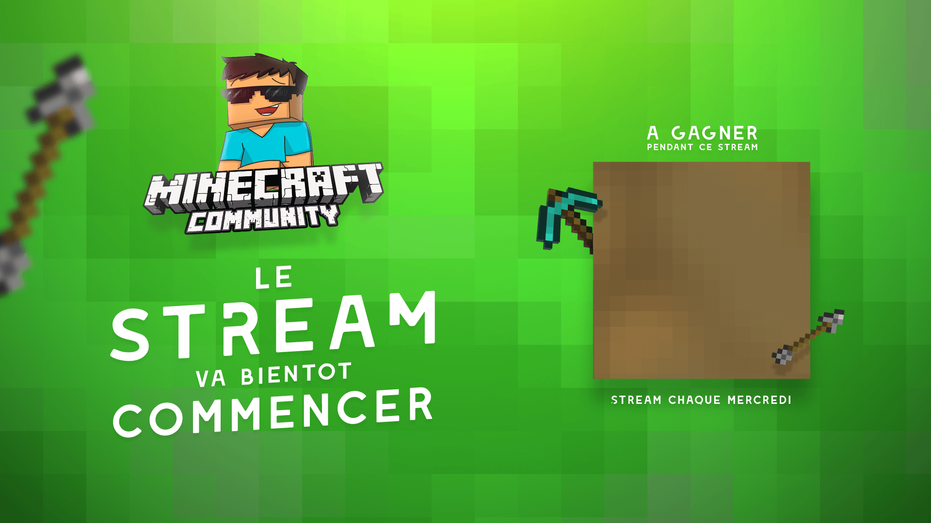 Minecraft community visuel stream ecran pub