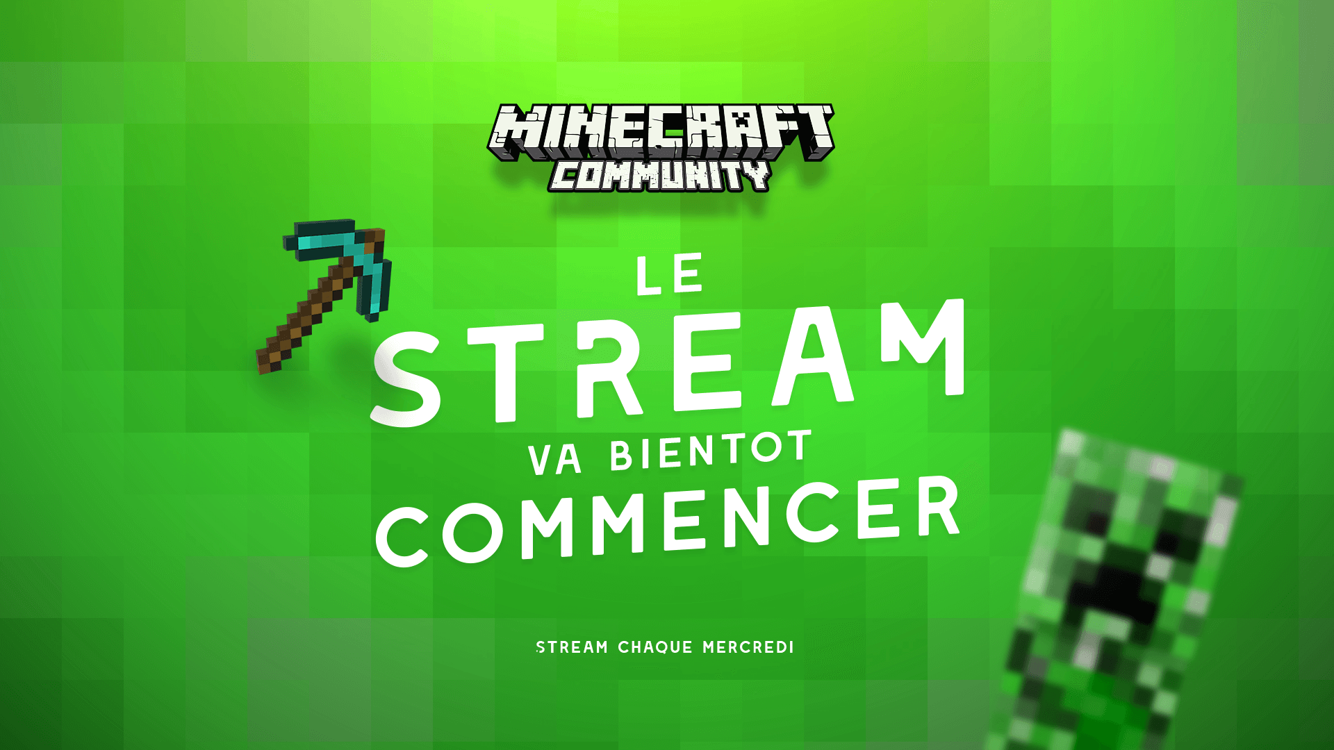 Ecran minecraft community stream twitch creeper
