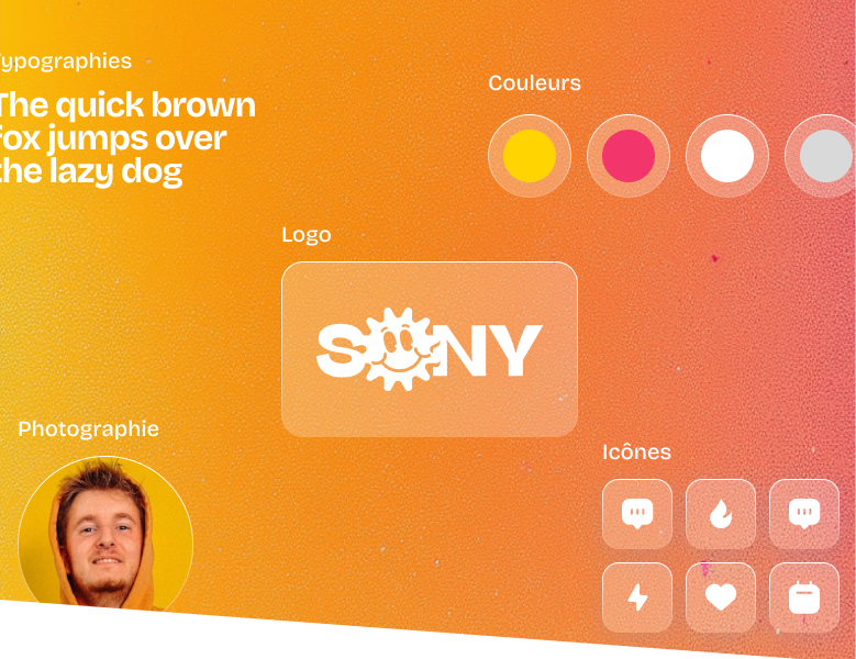 Identité de marque et direction artistique réalisées par Sony, graphiste en Vendée