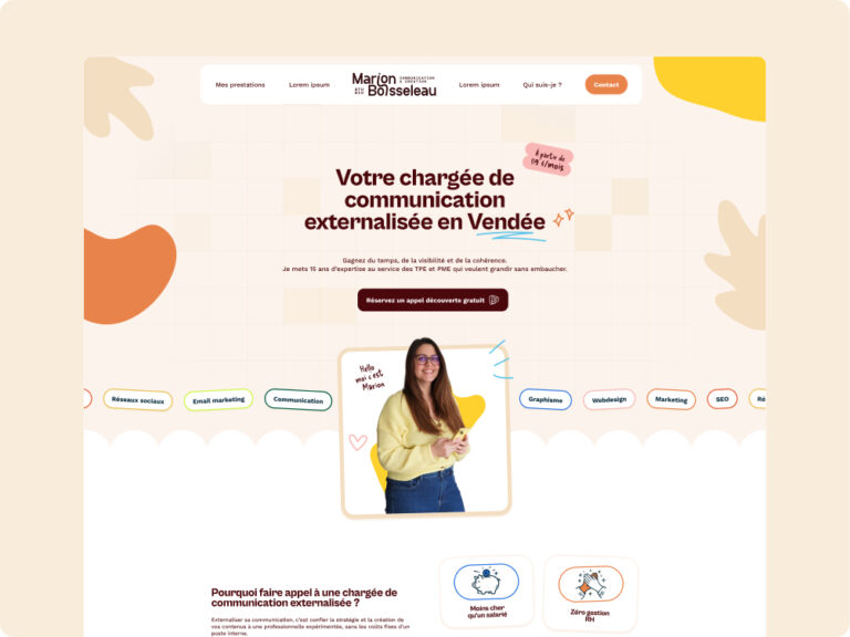 Webdesign du site de Marion Boisseleau